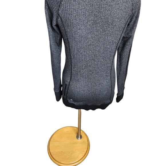 Lululemon Think Fast Hoodie Heathered Herringbone Heathered‎ Black Womens Size 8 - Picture 9 of 12